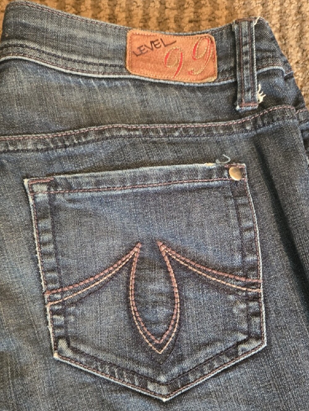 Level 99 Dark Blue Bootcut Jeans
